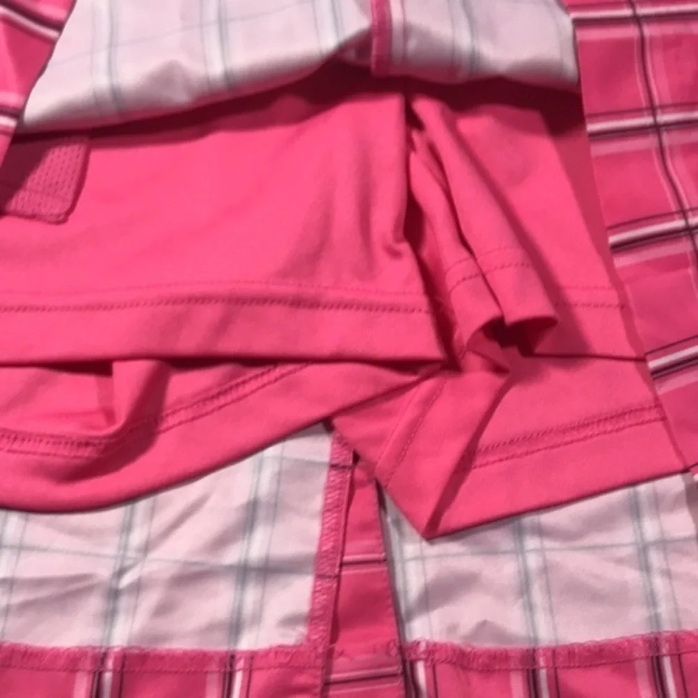 Izod XFG Stretch‎ Pink Plaid Golf Skort Size 10